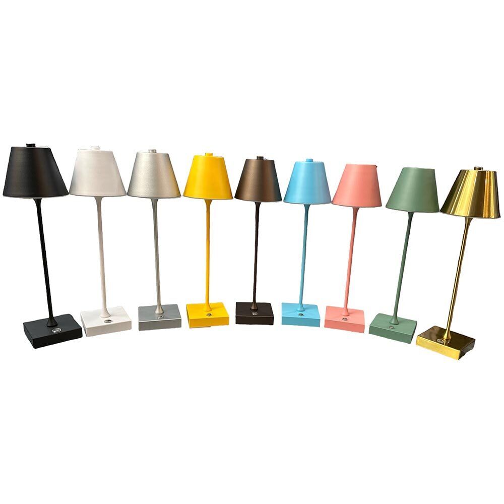 Lampada bistrot touch da tavolo a led ricaricabile usb lume decorativo tripla colorazione di luce vari colori