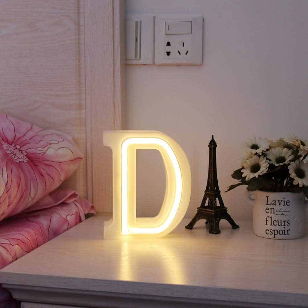 Lettere luminose neon a led luci alfabeto dalla A alla Z luminoso per decorazione casa compleanni nozze festa bar eventi luce calda