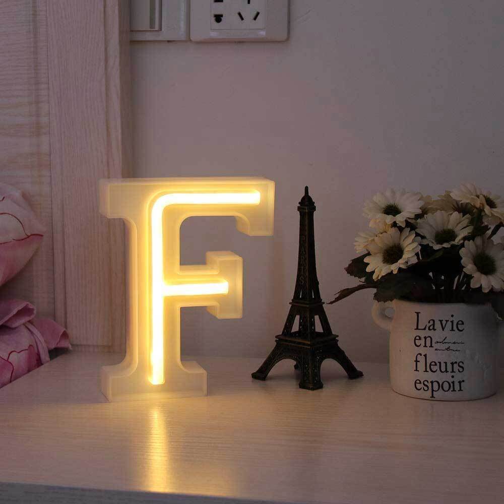 Lettere luminose neon a led luci alfabeto dalla A alla Z luminoso per decorazione casa compleanni nozze festa bar eventi luce calda