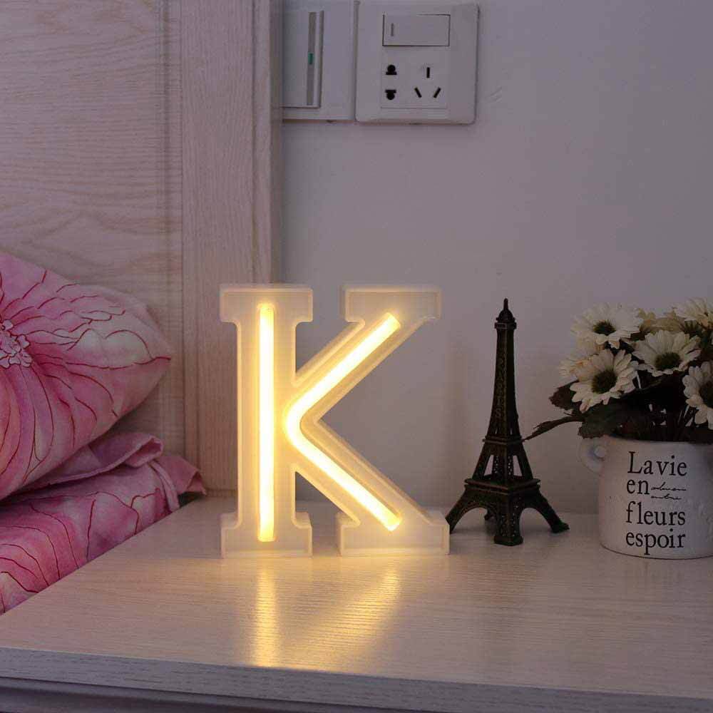 Lettere luminose neon a led luci alfabeto dalla A alla Z luminoso per decorazione casa compleanni nozze festa bar eventi luce calda
