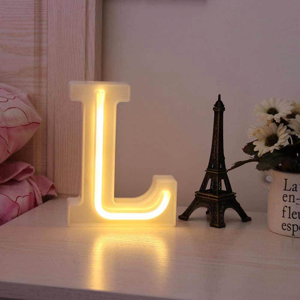 Lettere luminose neon a led luci alfabeto dalla A alla Z luminoso per decorazione casa compleanni nozze festa bar eventi luce calda