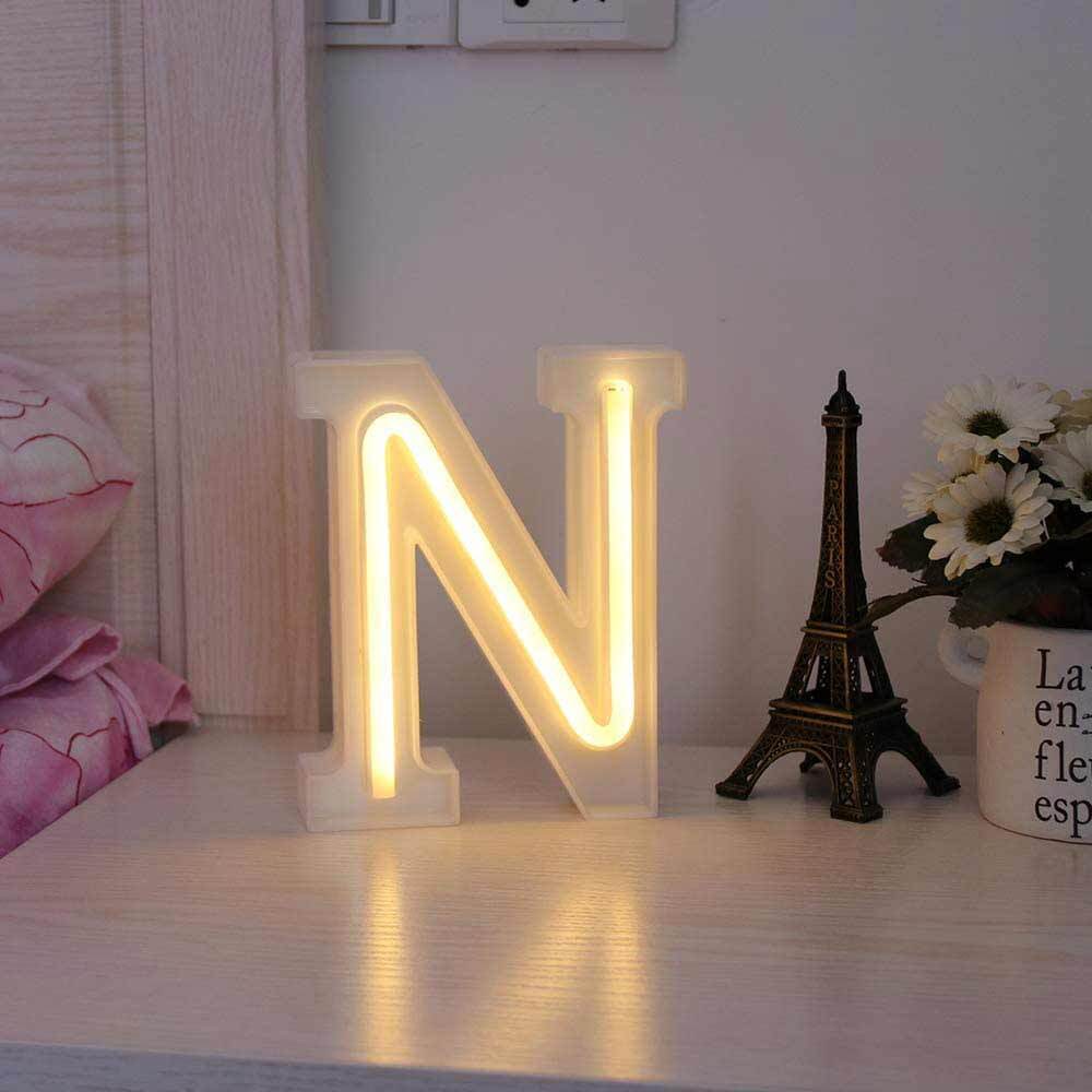 Lettere luminose neon a led luci alfabeto dalla A alla Z luminoso per decorazione casa compleanni nozze festa bar eventi luce calda