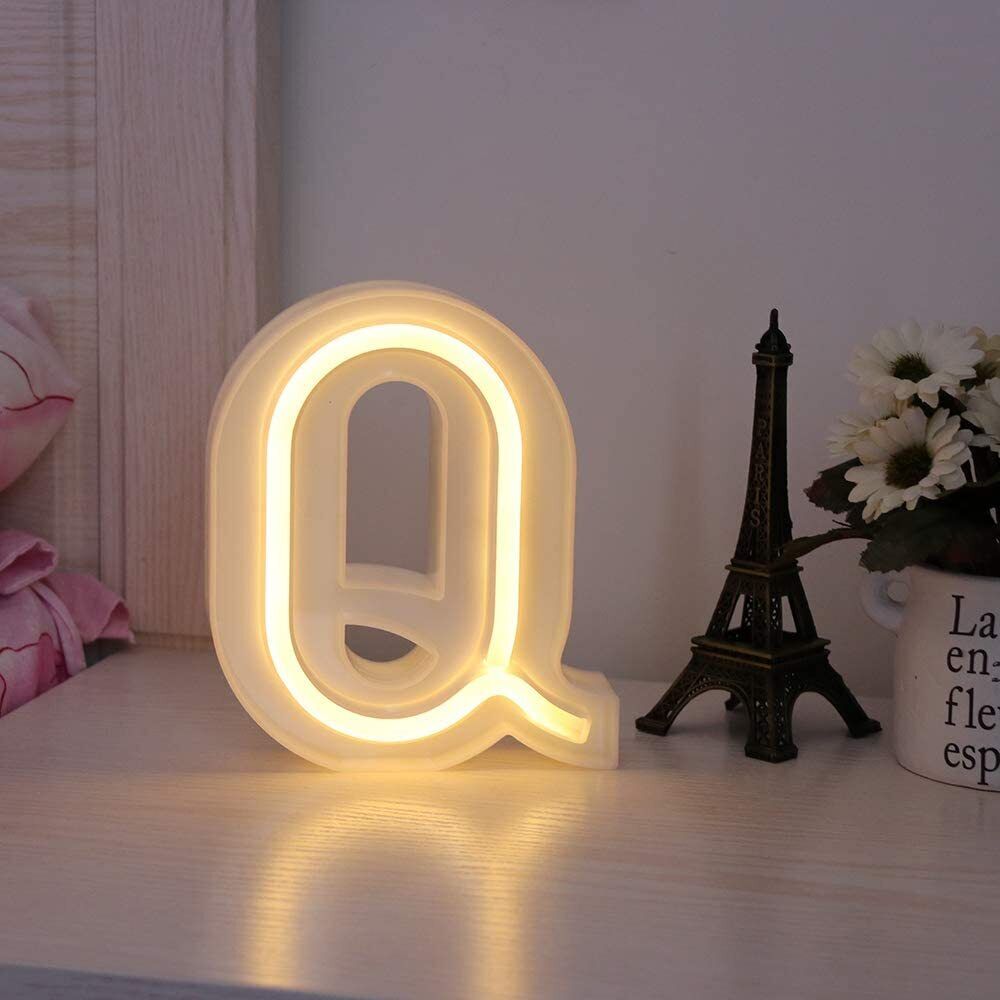 Lettere luminose neon a led luci alfabeto dalla A alla Z luminoso per decorazione casa compleanni nozze festa bar eventi luce calda