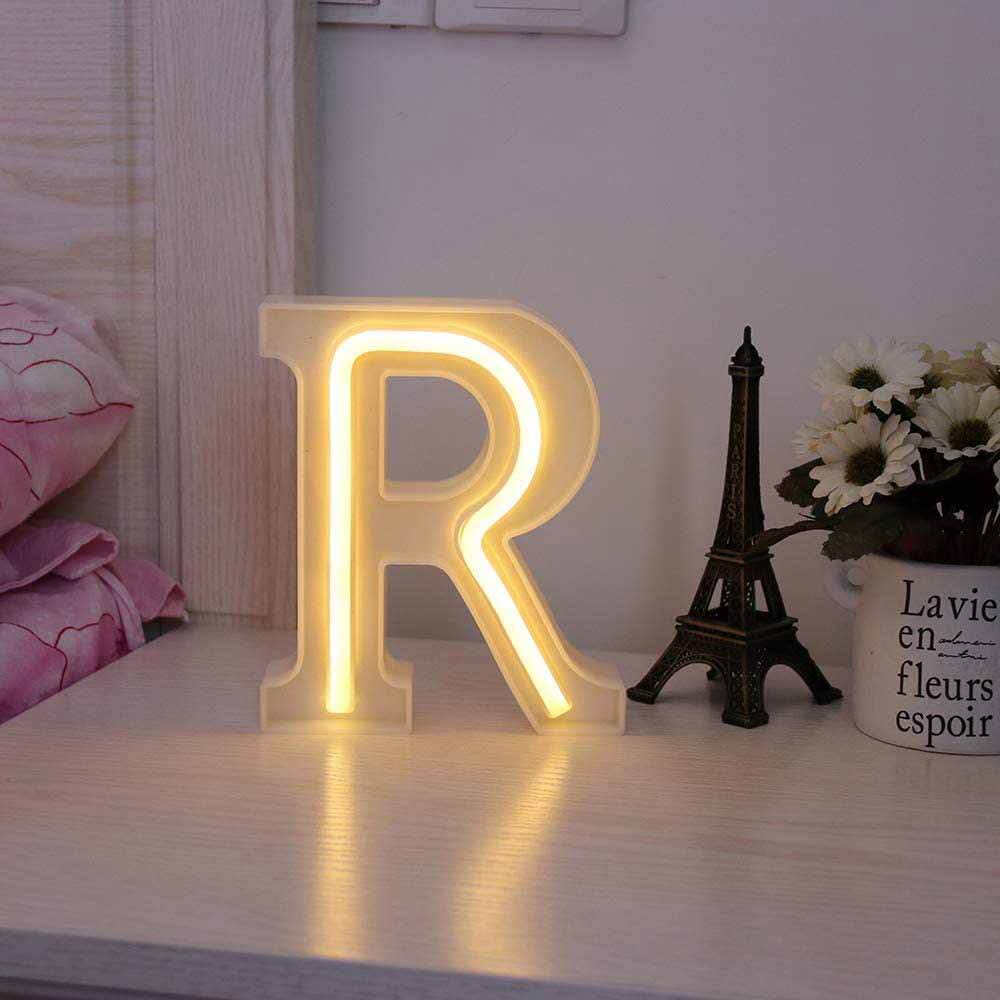 Lettere luminose neon a led luci alfabeto dalla A alla Z luminoso per decorazione casa compleanni nozze festa bar eventi luce calda