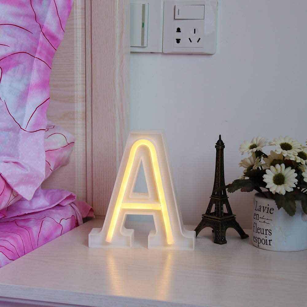 Lettere luminose neon a led luci alfabeto dalla A alla Z luminoso per decorazione casa compleanni nozze festa bar eventi luce calda