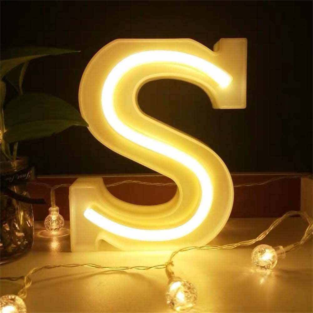 Lettere luminose neon a led luci alfabeto dalla A alla Z luminoso per decorazione casa compleanni nozze festa bar eventi luce calda