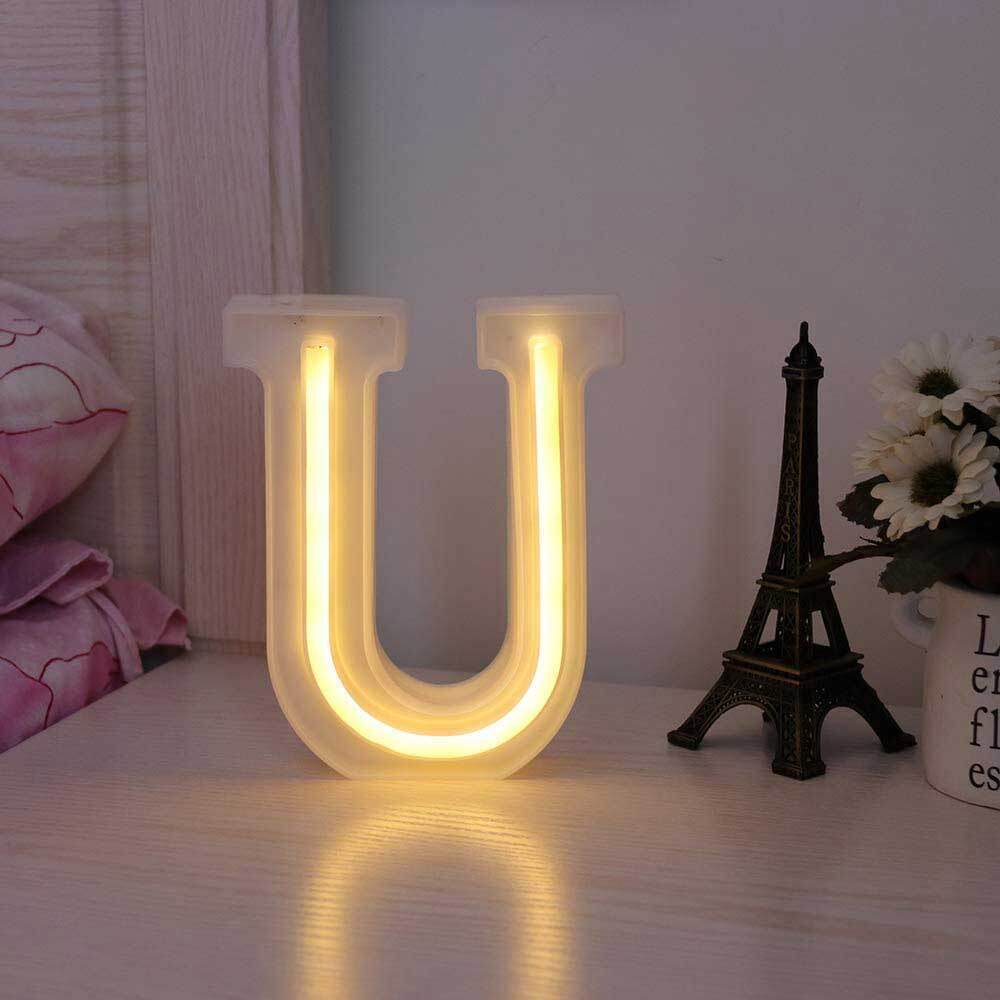 Lettere luminose neon a led luci alfabeto dalla A alla Z luminoso per decorazione casa compleanni nozze festa bar eventi luce calda