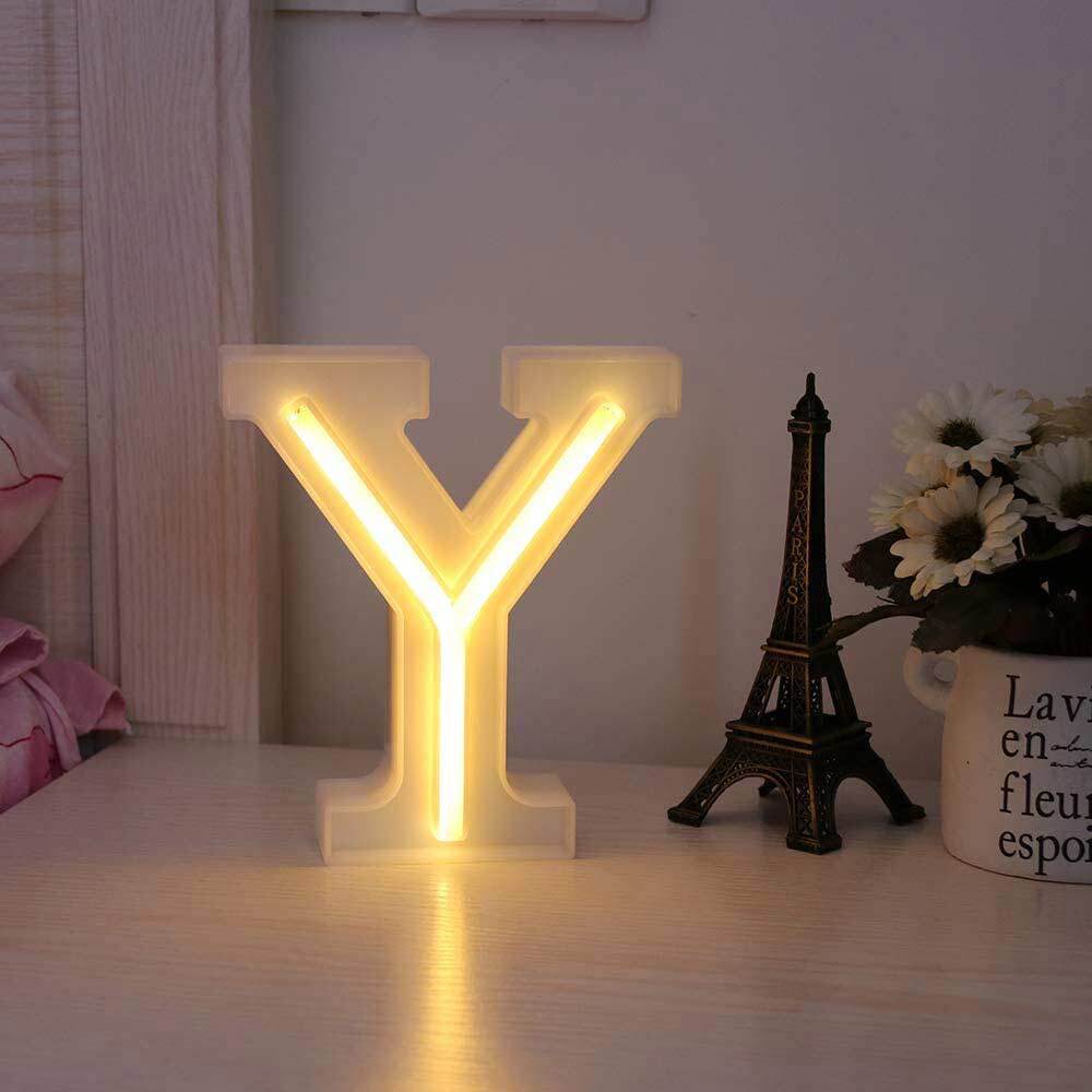 Lettere luminose neon a led luci alfabeto dalla A alla Z luminoso per decorazione casa compleanni nozze festa bar eventi luce calda