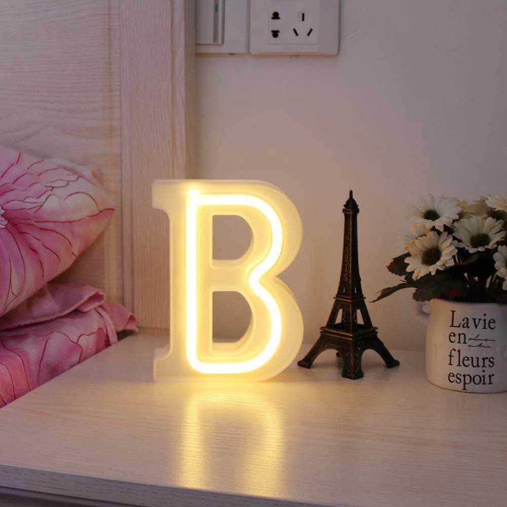 Lettere luminose neon a led luci alfabeto dalla A alla Z luminoso per decorazione casa compleanni nozze festa bar eventi luce calda
