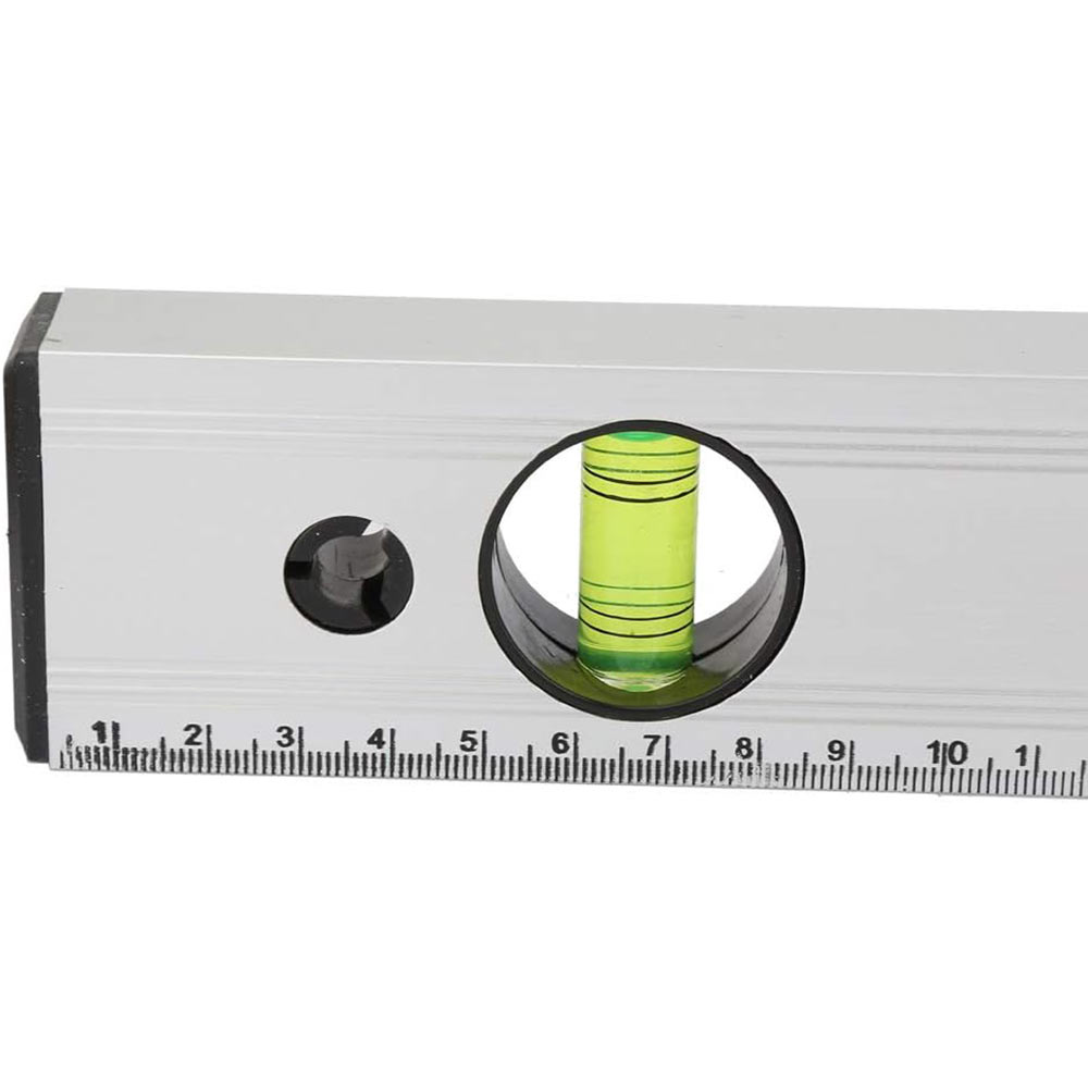 Livella a bolla magnetica in alluminio strumento per misurazione orizzontale verticale 45° precisione 0.5mm/m righello 40 cm