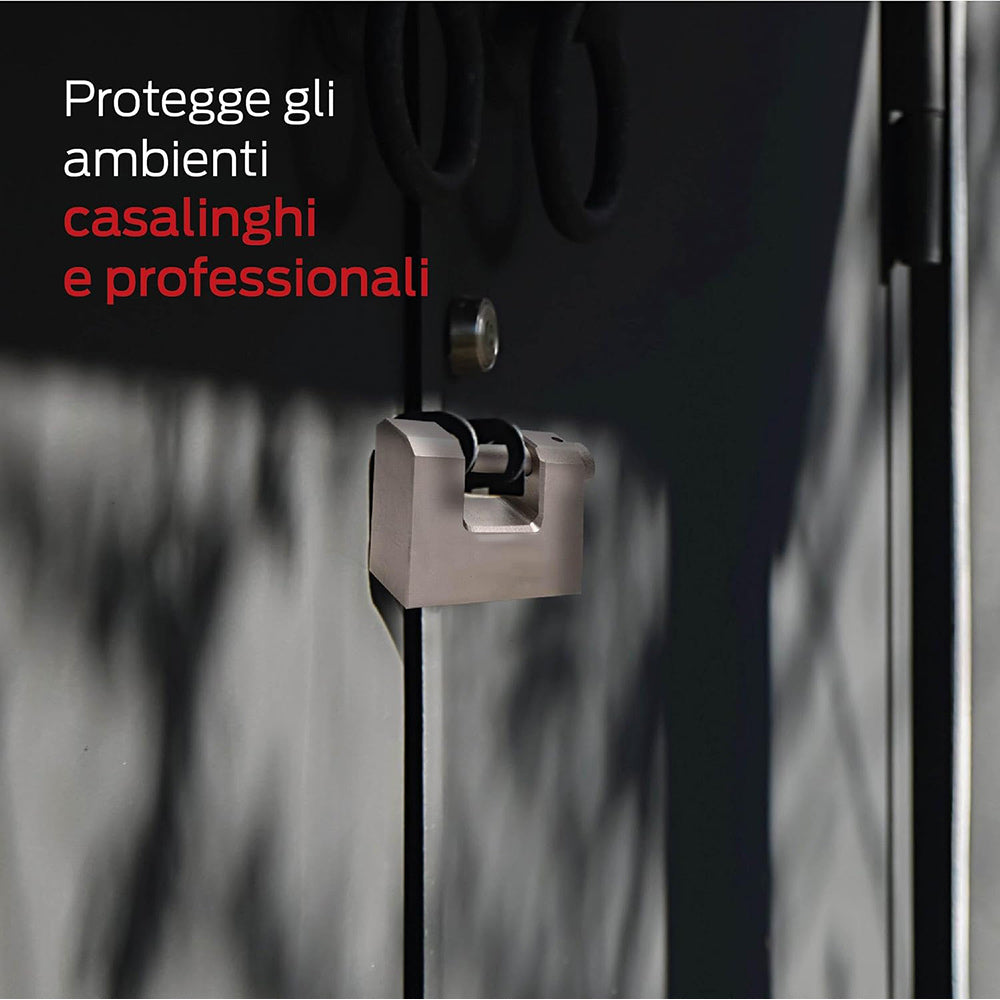 Lucchetto di sicurezza con 3 chiave rettangolare in acciaio catenaccio antiscasso 70 mm