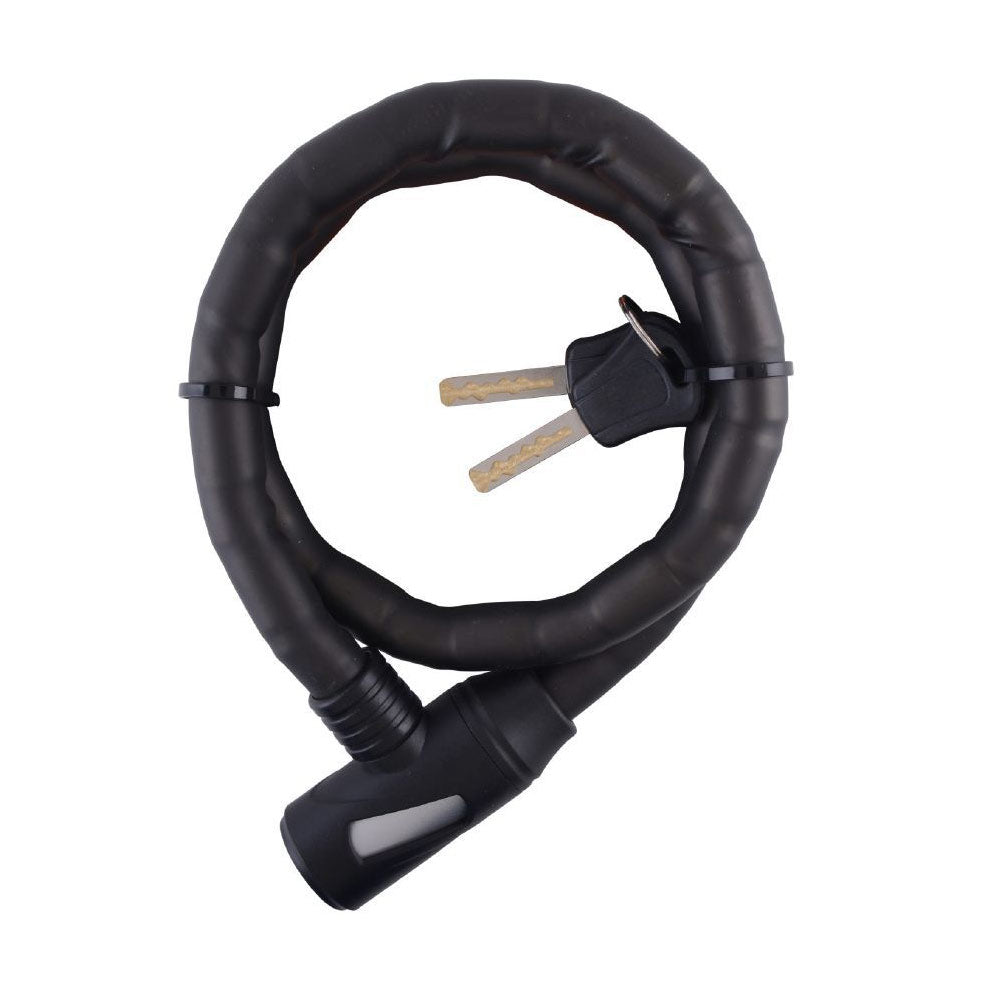 Lucchetto a cavo per moto scooter biciletta rivestito in vinile con 2 chiavi 100 cm