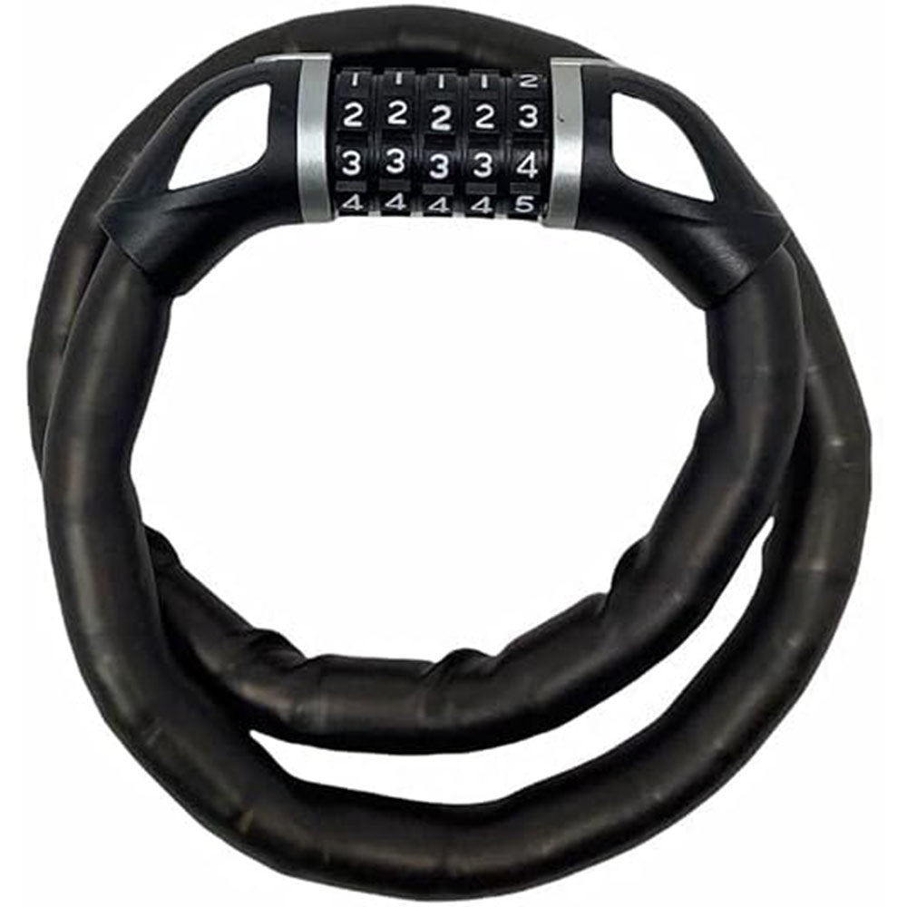 Lucchetto a cavo per moto scooter bicicletta rivestito in vinile con combinazione numerica 80 cm