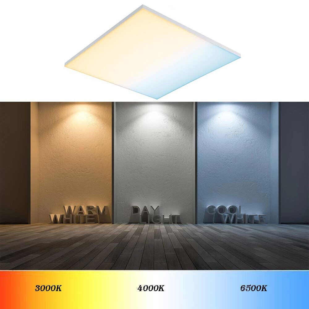 Pannello led incasso 40 watt quadrata 595x595 mm lampada cct 3 colorazione di luce fredda 6500k calda 3000k naturale 4000k