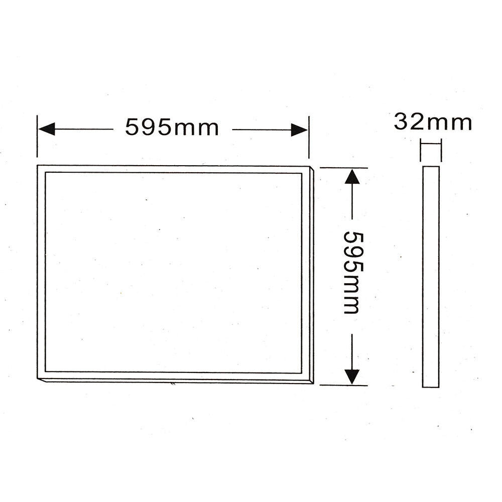 Pannello led incasso 40 watt quadrata 595x595 mm lampada cct 3 colorazione di luce fredda 6500k calda 3000k naturale 4000k