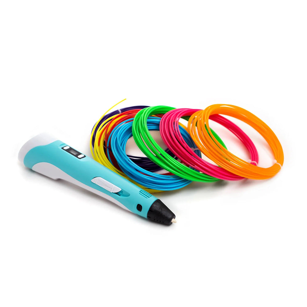 Penna 3D con display stampa disegni con supporto stereoscopica con set di filamenti in Plastica polimerica gioco per bimbo bimba