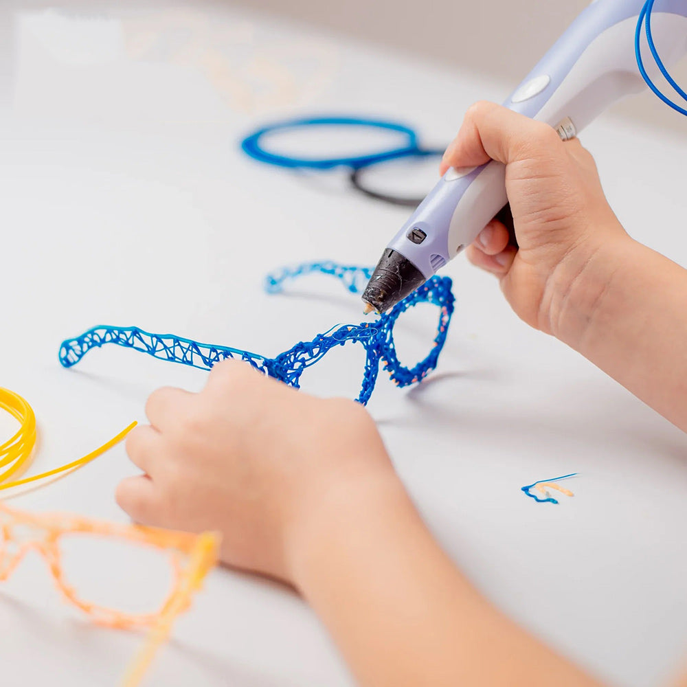 Penna 3D con display stampa disegni con supporto stereoscopica con set di filamenti in Plastica polimerica gioco per bimbo bimba