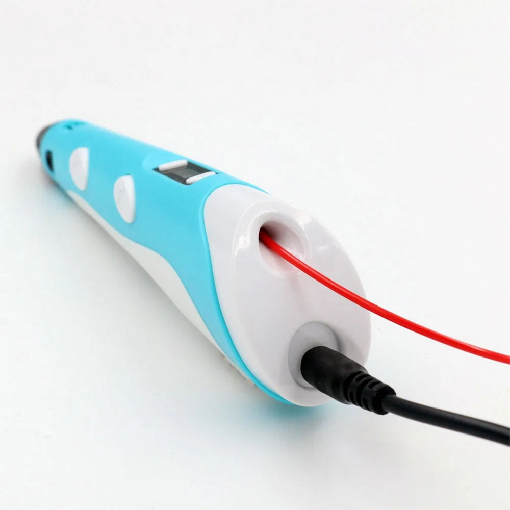 Penna 3D con display stampa disegni con supporto stereoscopica con set di filamenti in Plastica polimerica gioco per bimbo bimba