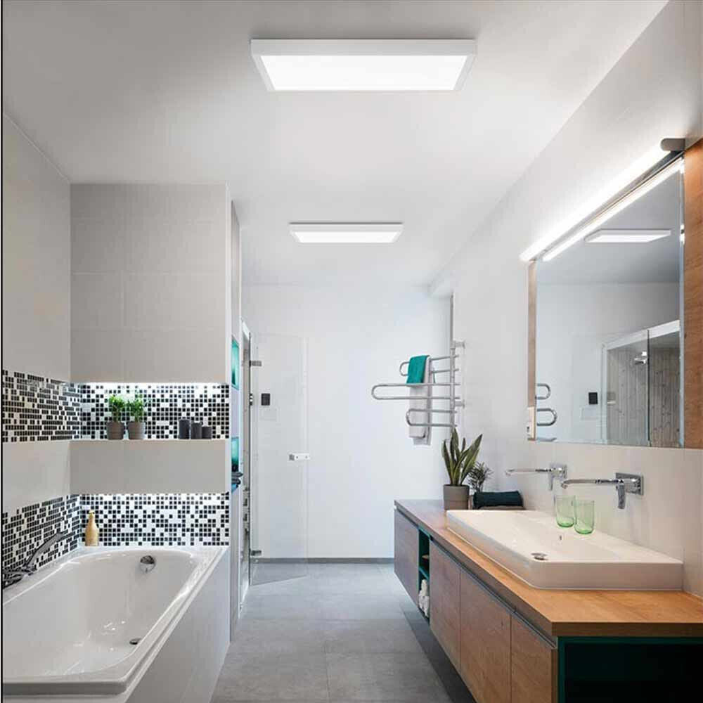 Plafoniera per montaggio esterno 60x60 cm pannello led 40 watt tre colorazione di luce fredda 6500k calda 3000k naturale 4000k
