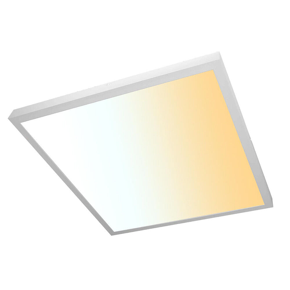 Plafoniera per montaggio esterno 60x60 cm pannello led 40 watt tre colorazione di luce fredda 6500k calda 3000k naturale 4000k