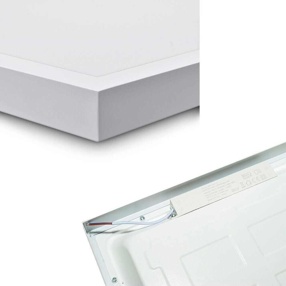 Plafoniera per montaggio esterno 60x60 cm pannello led 40 watt tre colorazione di luce fredda 6500k calda 3000k naturale 4000k