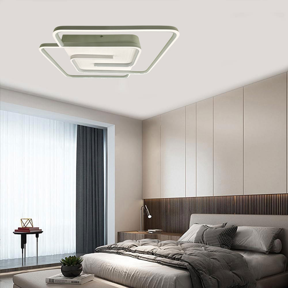 Plafoniera da soffitto a led 48 watt quadrata lampadario moderno da cucina soggiorno luce fredda 6500k