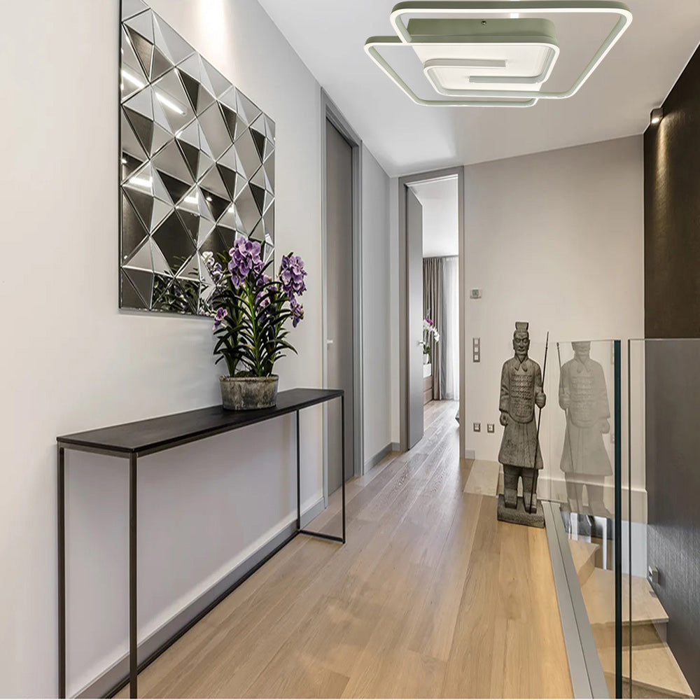 Plafoniera da soffitto a led 48 watt quadrata lampadario moderno da cucina soggiorno luce fredda 6500k