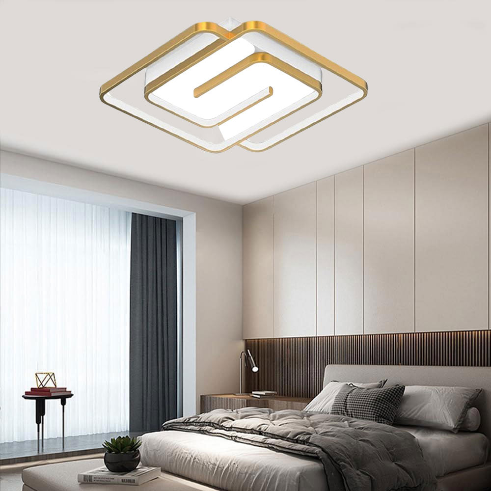 Plafoniera da soffitto a led 48 watt quadrata lampadario moderno da cucina soggiorno luce fredda 6500k