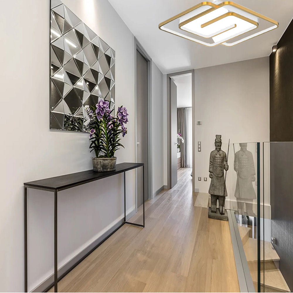 Plafoniera da soffitto a led 48 watt quadrata lampadario moderno da cucina soggiorno luce fredda 6500k