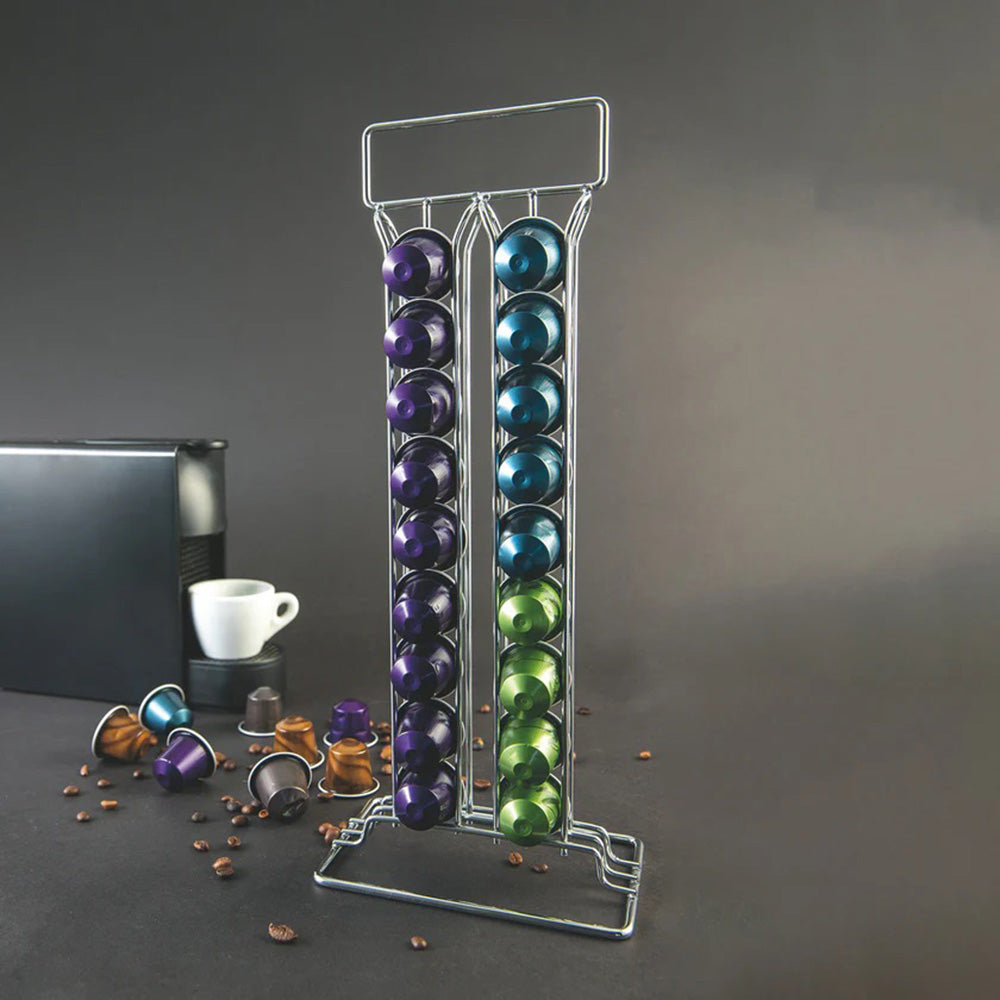 Porta capsule dispenser verticale contenitore stand per 36 capsule di caffè in metallo