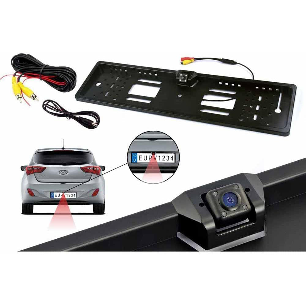 Portatarga con telecamera retromarcia integrata 4 led infrarossi per visione notturna staffa porta targa con camera posteriore parcheggio