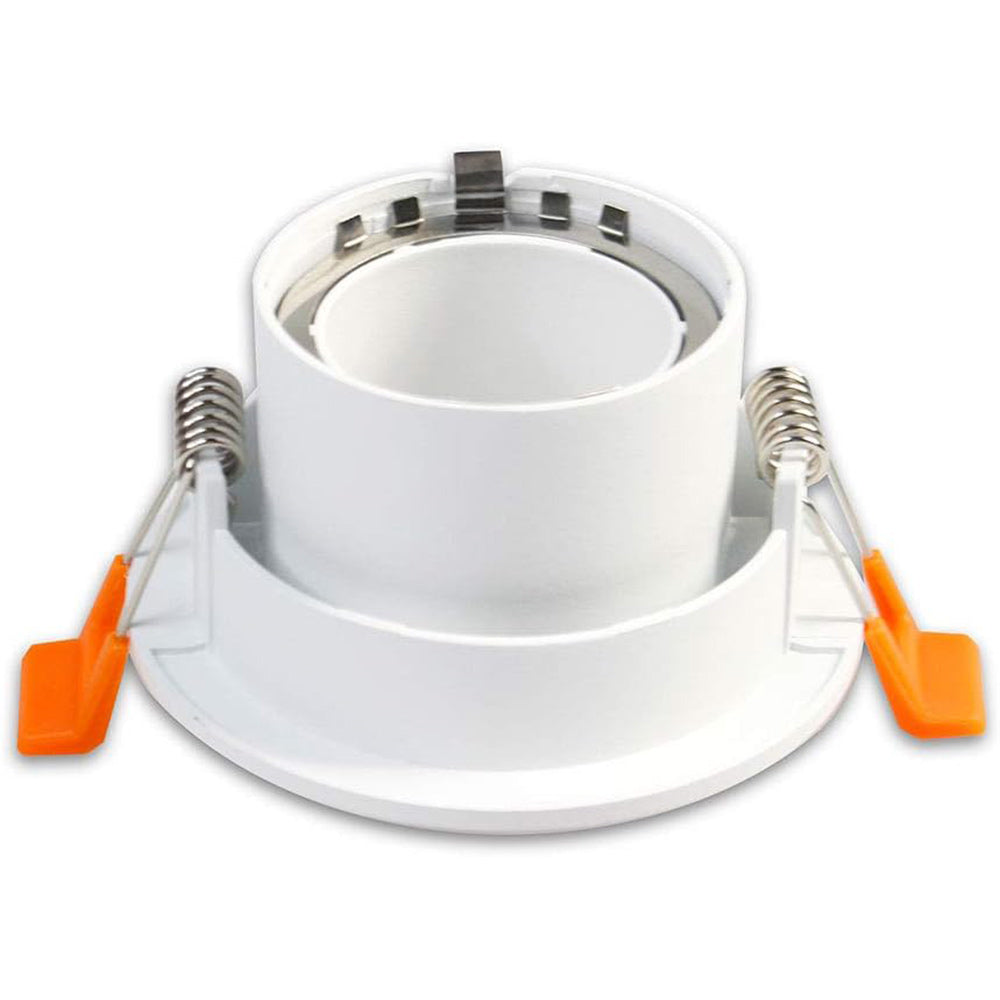 Portafaretto moderno bianco con foro profondo incasso per faretto per illuminazione da controsoffittatura 88 mm