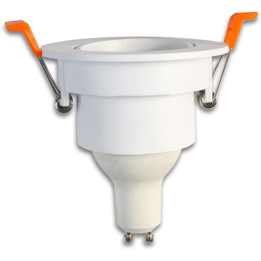 Portafaretto moderno bianco con foro profondo incasso per faretto per illuminazione da controsoffittatura 88 mm