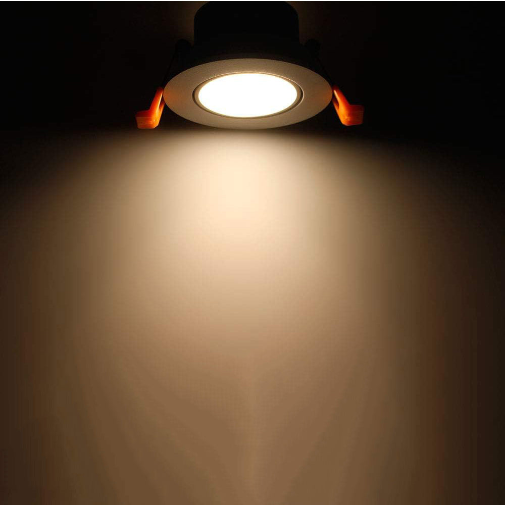 Portafaretto moderno bianco con foro profondo incasso per faretto per illuminazione da controsoffittatura 88 mm