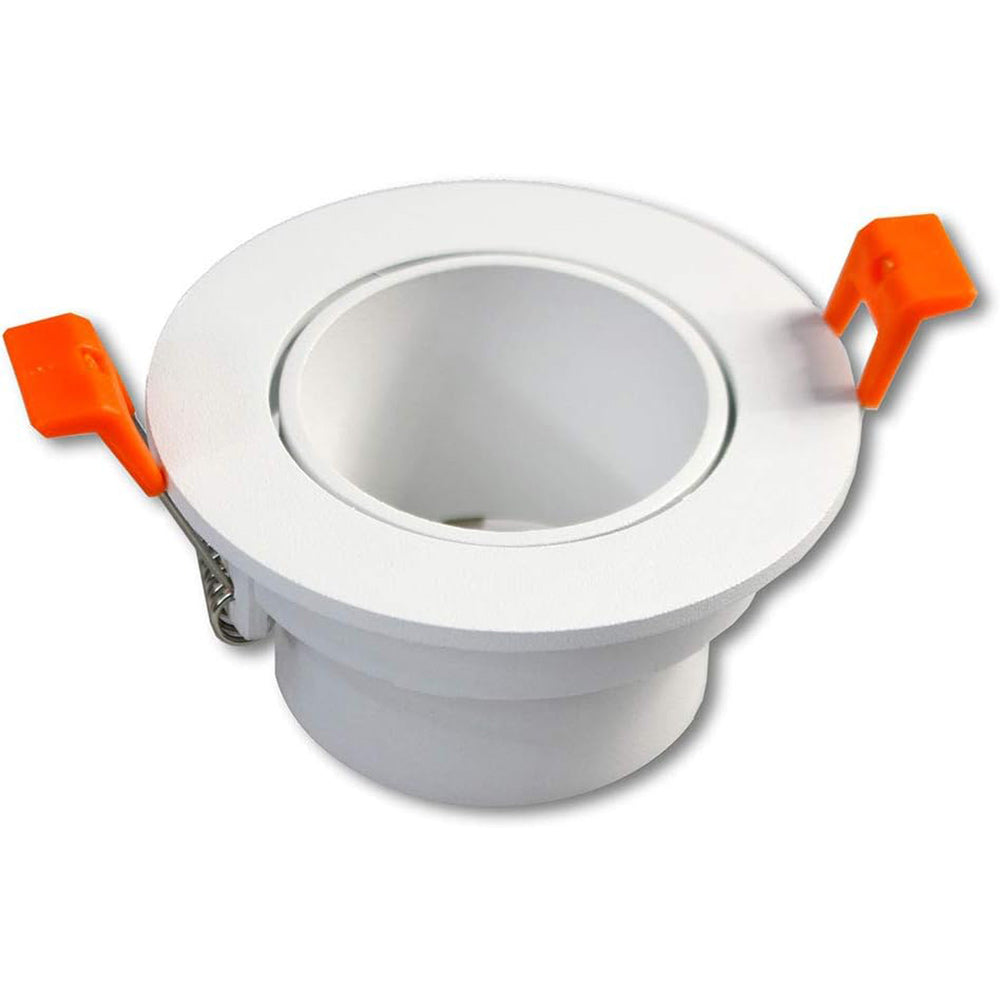 Portafaretto moderno bianco con foro profondo incasso per faretto per illuminazione da controsoffittatura 88 mm