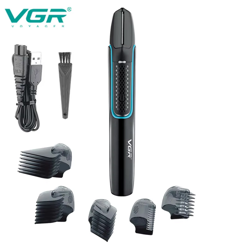Rasoio VGR BODY HAIR TRIMMER elettrico a batteria ricaricabile per capelli basette corpo rasoio con display waterproof USB IPX6 602