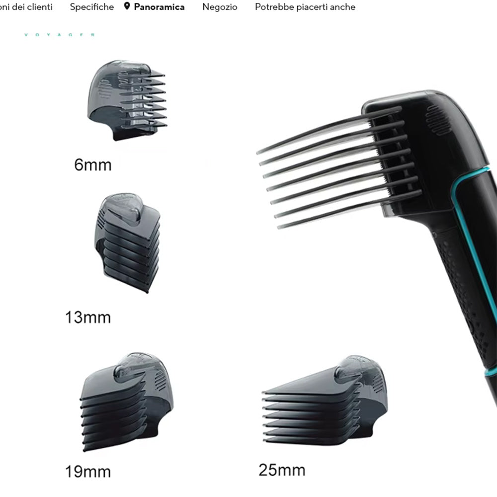 Rasoio VGR BODY HAIR TRIMMER elettrico a batteria ricaricabile per capelli basette corpo rasoio con display waterproof USB IPX6 602