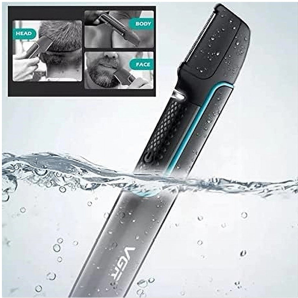 Rasoio VGR BODY HAIR TRIMMER elettrico a batteria ricaricabile per capelli basette corpo rasoio con display waterproof USB IPX6 602