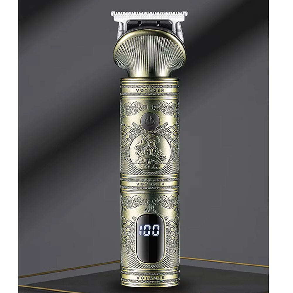 Rasoio VGR HAIR TRIMMER ricaricabile con 4 testine taglia capelli barba con display stile retro 962