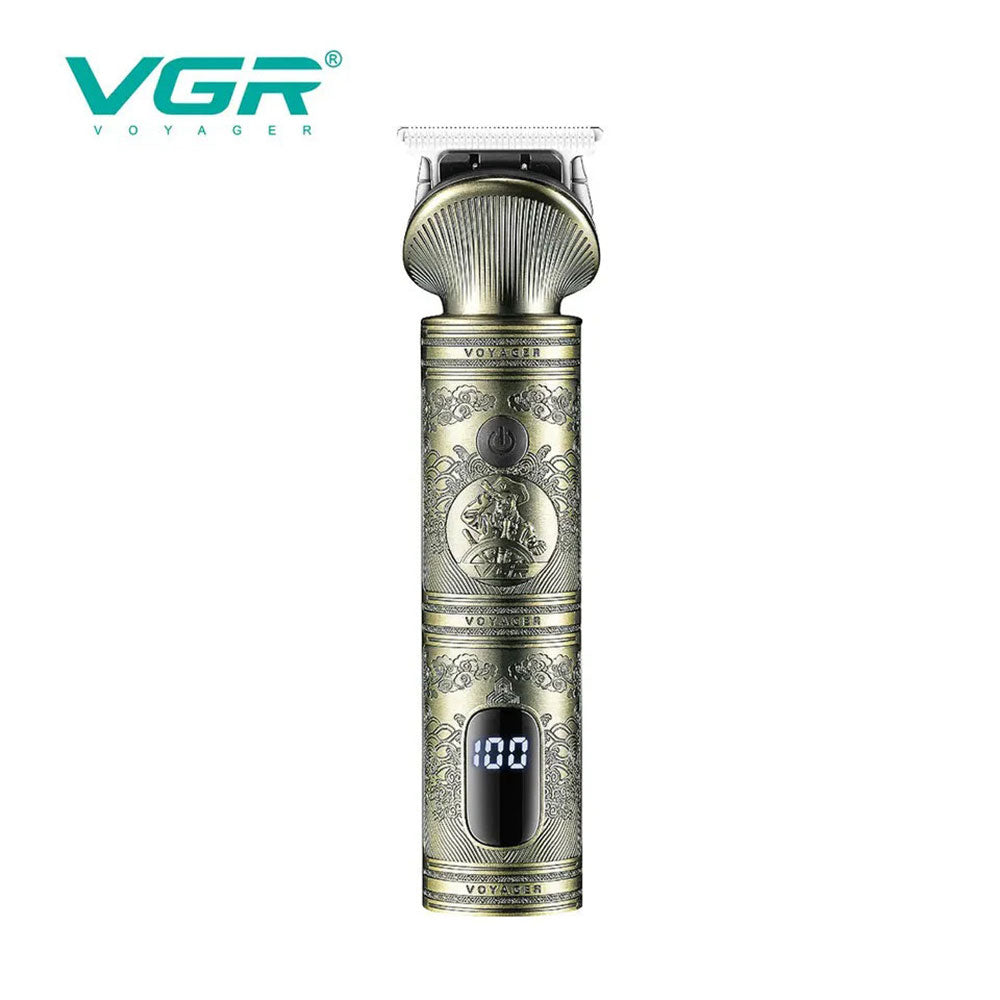 Rasoio VGR HAIR TRIMMER ricaricabile con 4 testine taglia capelli barba con display stile retro 962