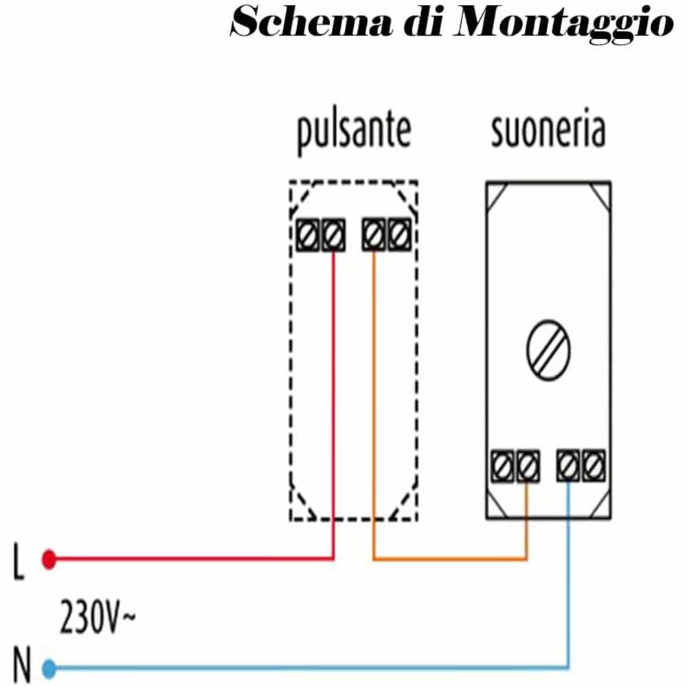 Suoneria compatibile con matix modulo campanello pulsante 6A 220v