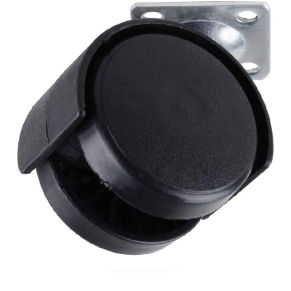 Set 4 rotelle proiettanti 15kg per sedie mobili piastra per istallazione ruote di ricambio 30mm girevoli per ufficio casa rotanti 360°