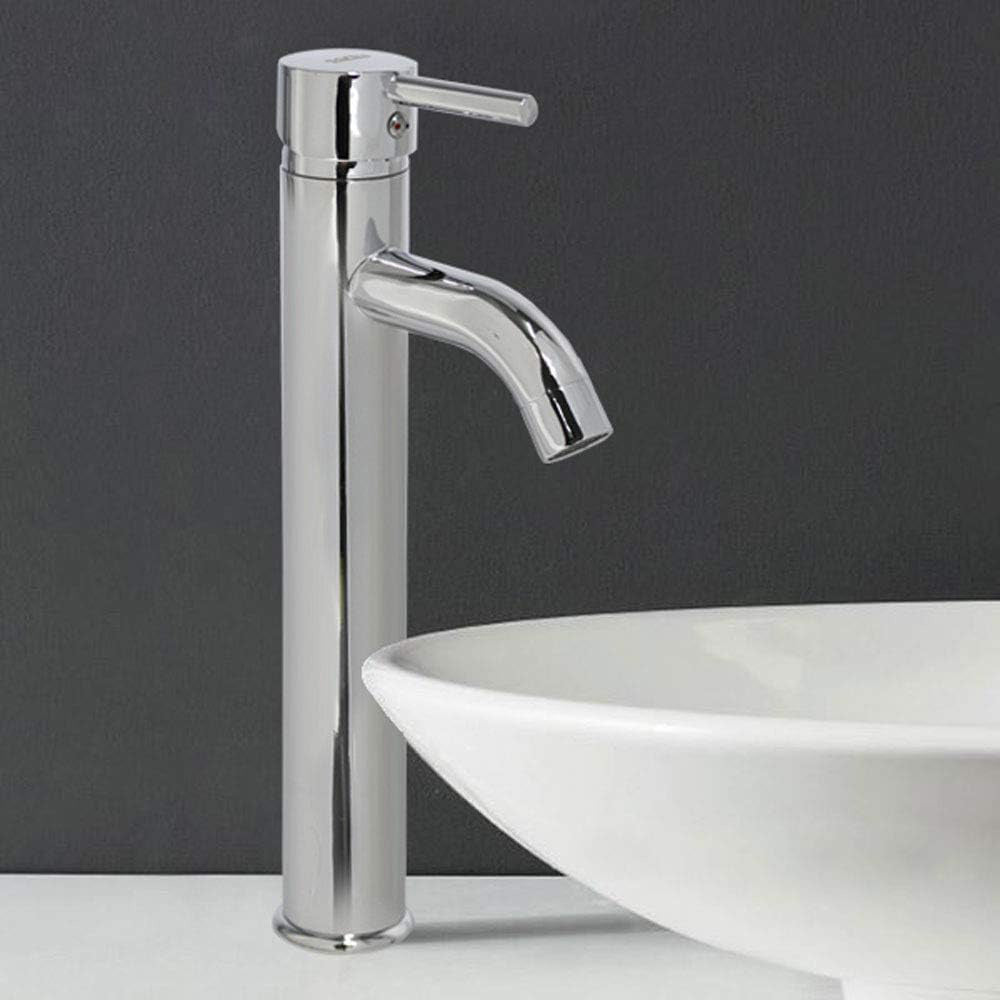 Rubinetto miscelatore per lavabo da bagno a canna alta moderno per lavandino modello Pisa
