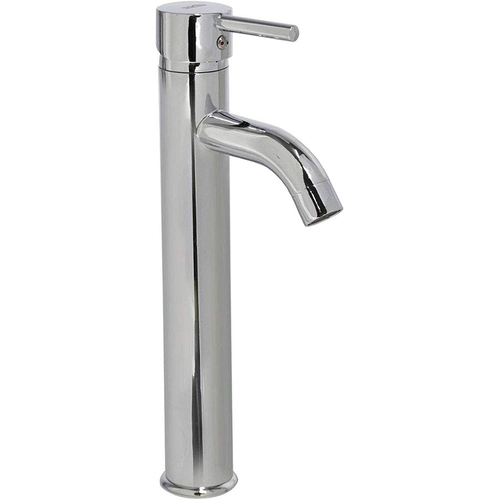 Rubinetto miscelatore per lavabo da bagno a canna alta moderno per lavandino modello Pisa