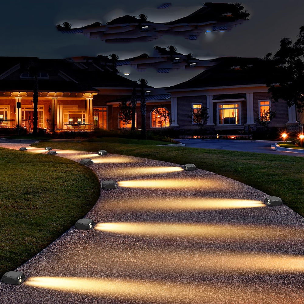 Faretto segnapasso con pannello solare 0.4 watt luce a led per sentieri luce calda 3000k IP54