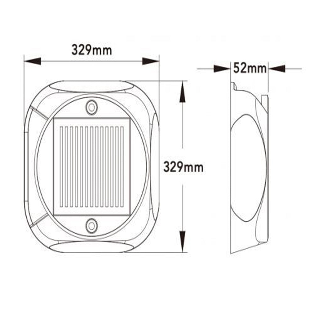 Faretto segnapasso con pannello solare 0.4 watt luce a led per sentieri luce calda 3000k IP54