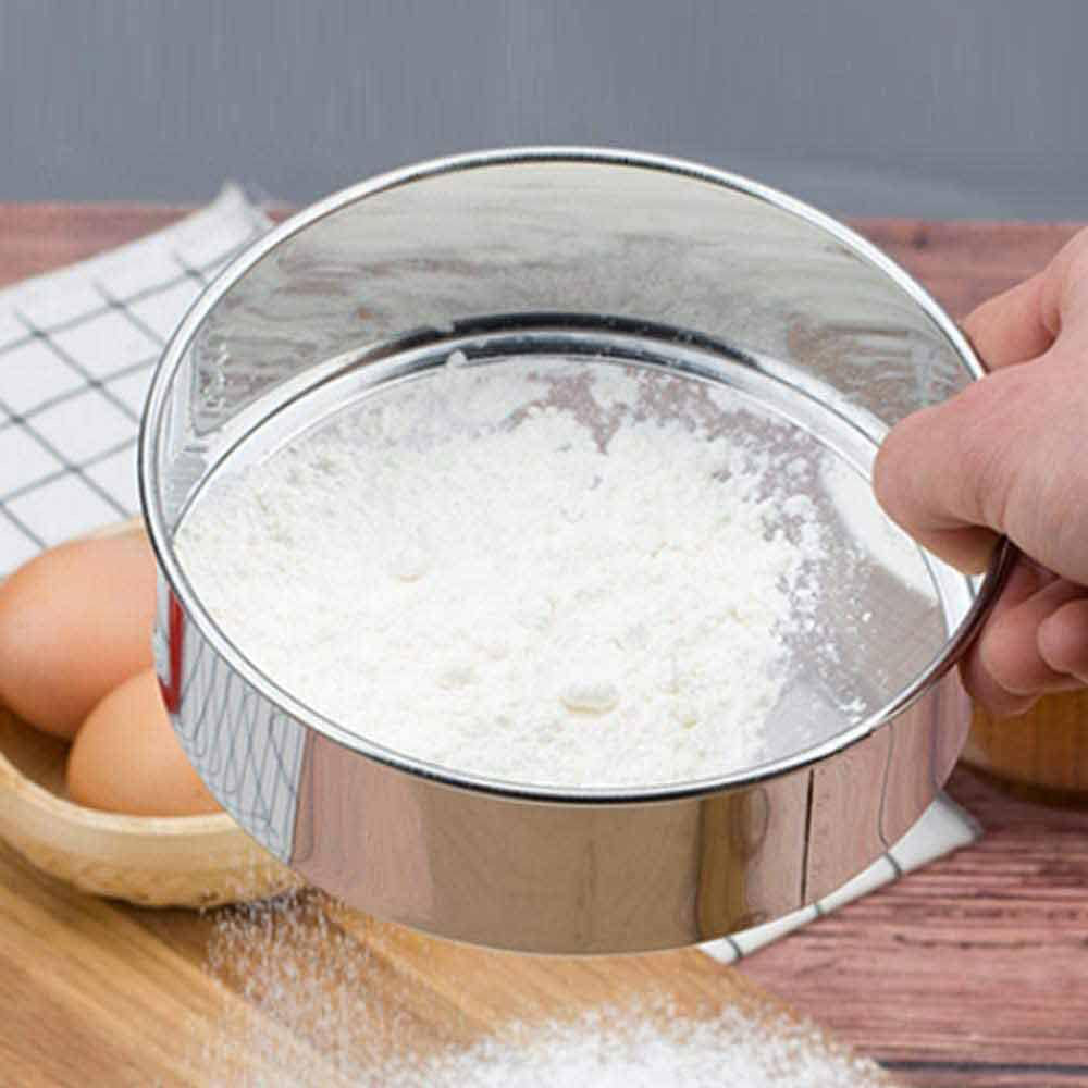 Set 3 setacci rotondi da cucina per farina zucchero cacao setaccio per pasticciere