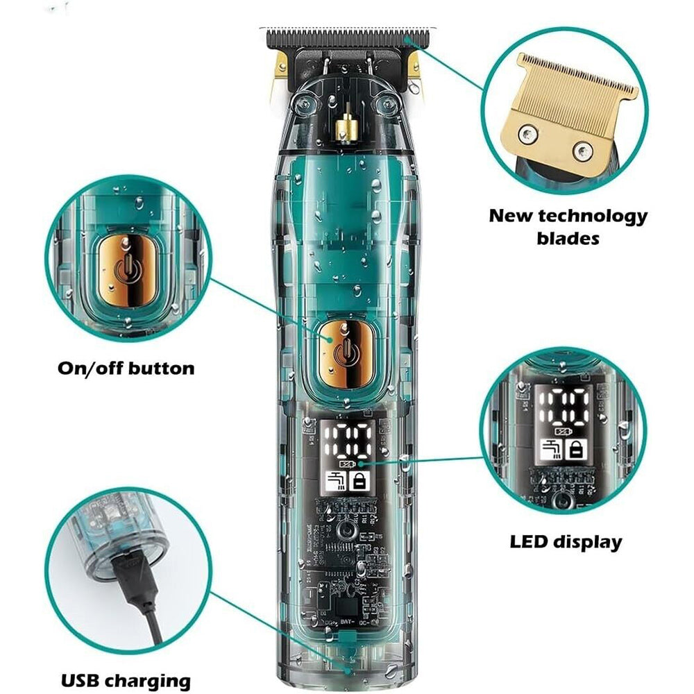 Taglia VGR HAIR TRIMMER capelli ricaricabile rasoio per regola barba con display ricarica usb con accessori 961