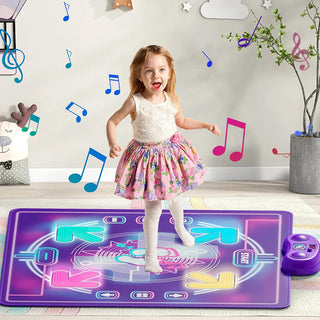 Tappetino musicale bluetooth tappeto da ballo touch luminoso 87x87 cm