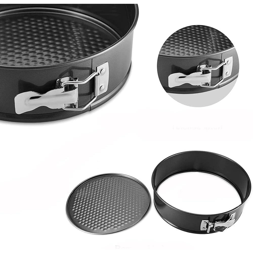 Set 2 teglie rotondo con cerniera apribile antiaderente da forno e frigo diverse dimensioni 24 25cm ruoto tortiera per cheescake
